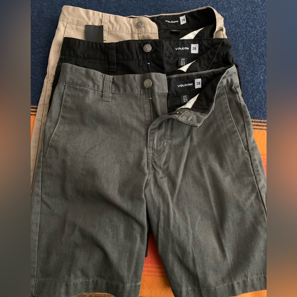 Volcom Boy’s shorts 3-pair size 28.  EUC (but most likely never worn!)